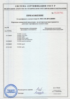 2020.02.06 Норильск - Приложение 1 к сертификату изделия системы водосточной.